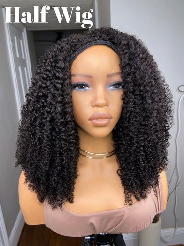3/4 WIG (Half Wig) 4AB KINKS {ACCEPTING CUSTOM ORDERS}