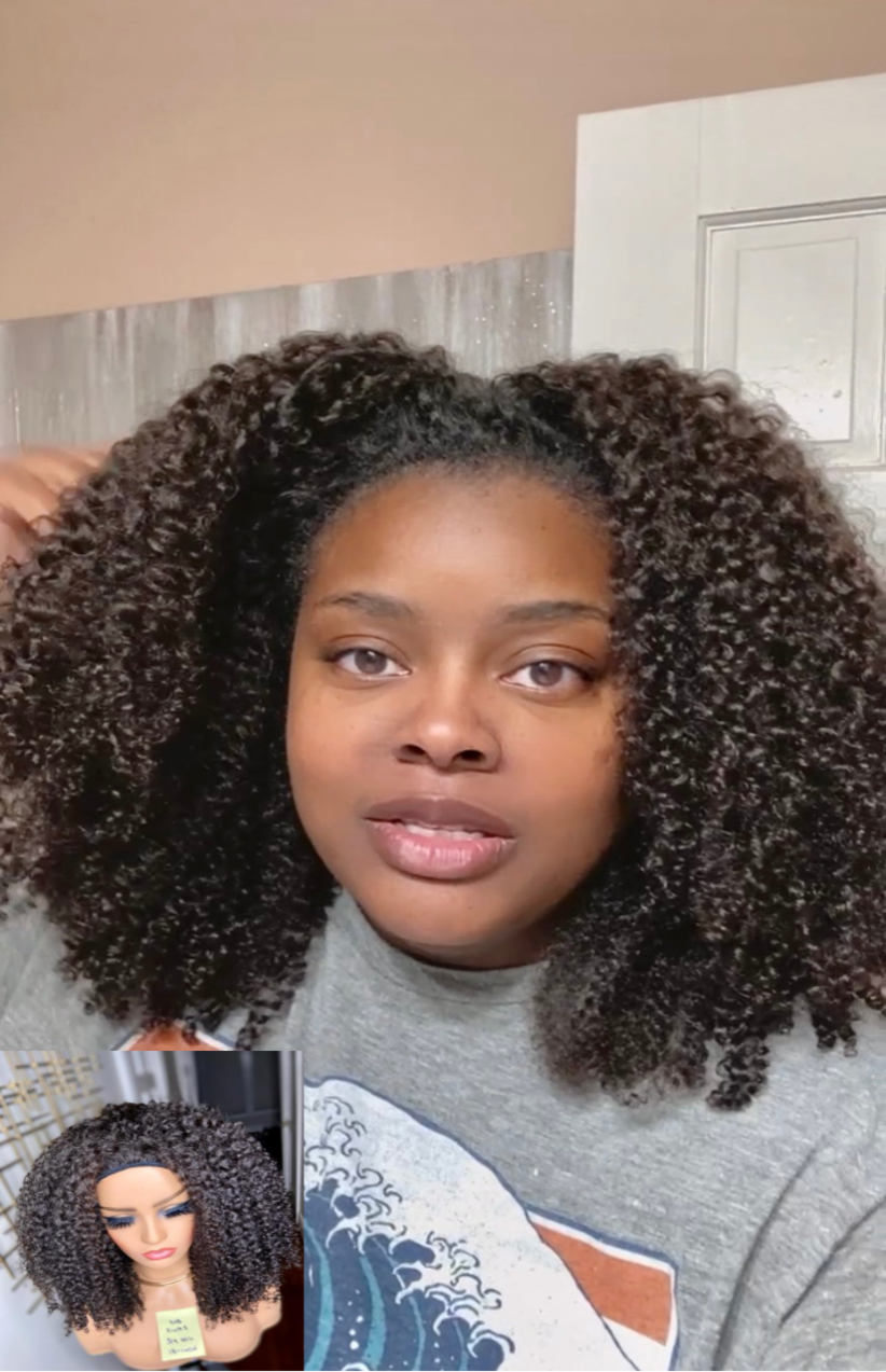 3 4 WIG Half Wig 4AB KINKS ACCEPTING CUSTOM ORDERS Unkempt Kurls