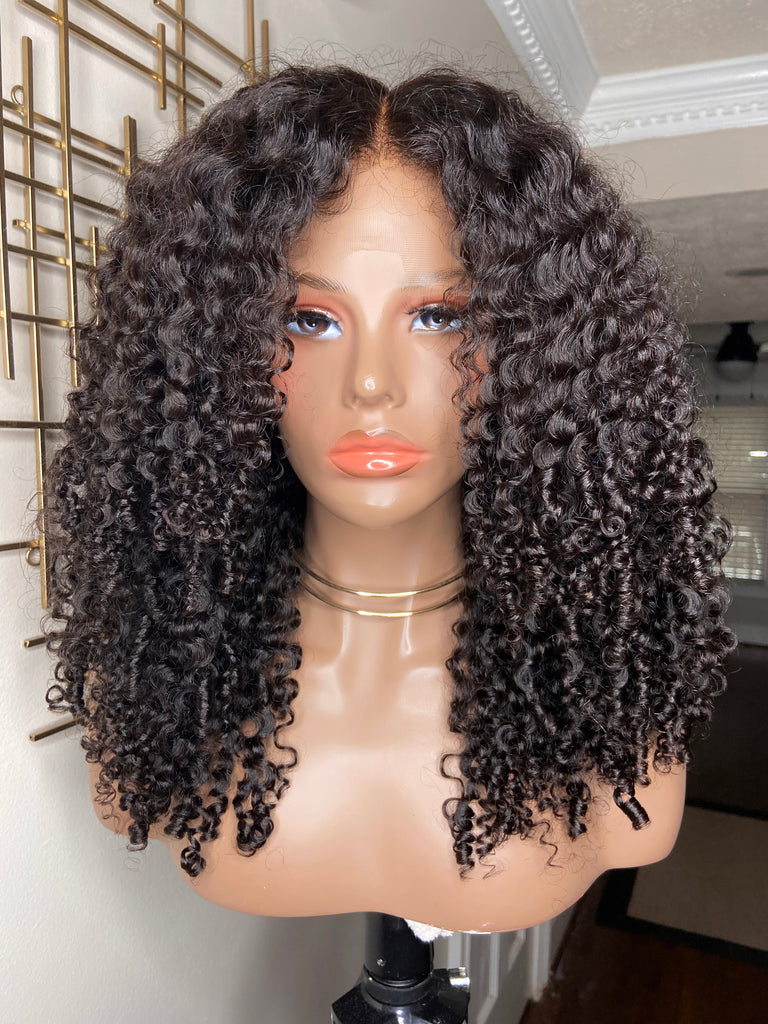 AFRO CURLY WIG 18 INCH (Layered) Unkempt Kurls